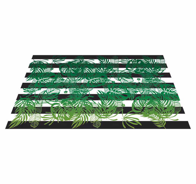 Prugasti monstera biljna priroda vinil prostirka - TenStickers