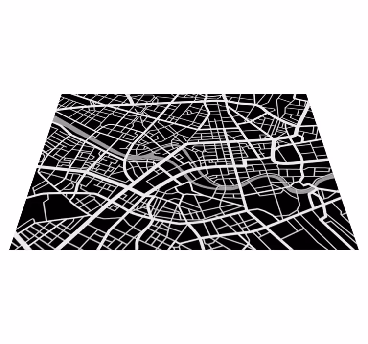 Vinil podovi karta svijeta detalj urbane karte - TenStickers