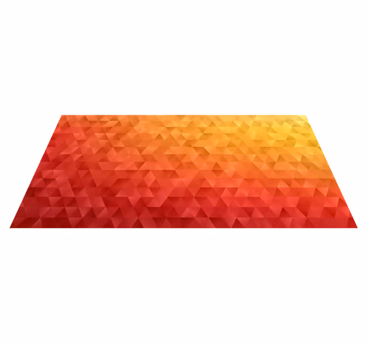 žuti crveni i narančasti trokuti geometrijski sagovi - TenStickers