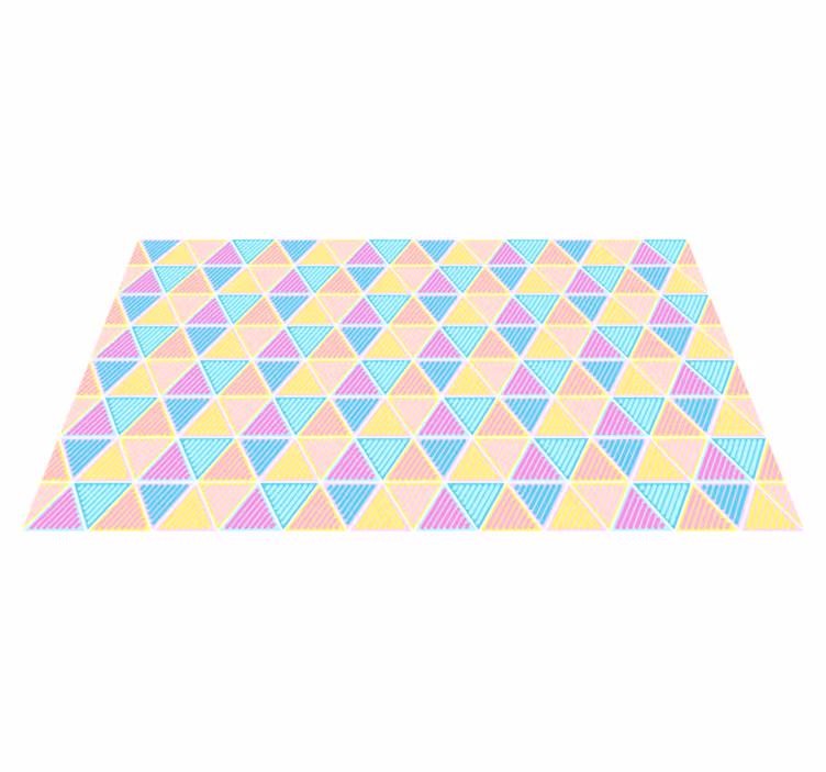 Pastelni trokuti tepih od šarenih pločica - TenStickers