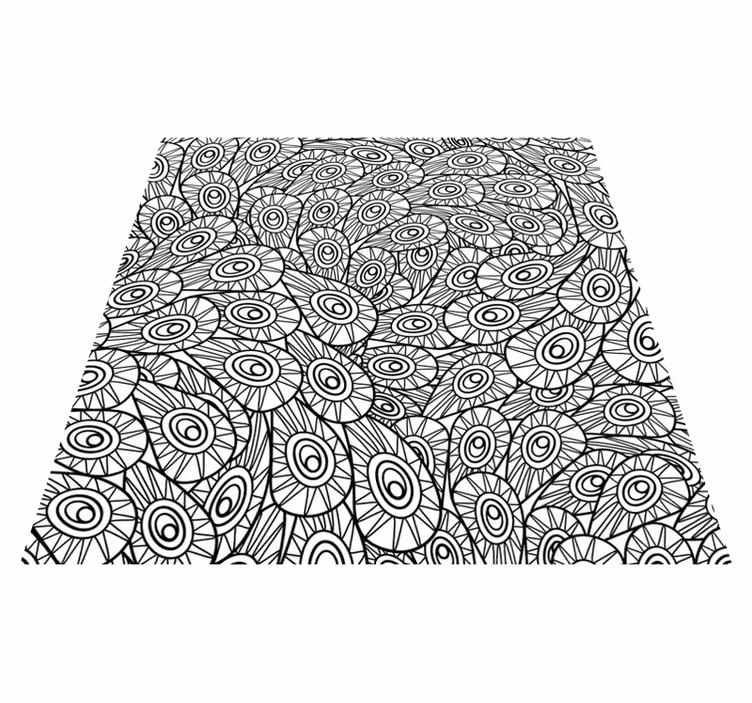 Vinil podovi mandala uzorak paunovog perja - TenStickers