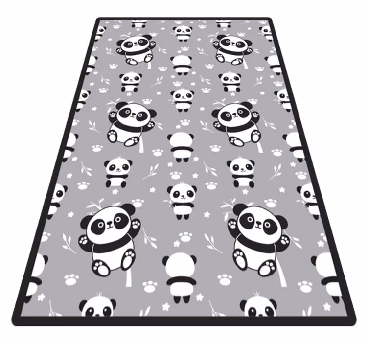 Vinil podovi djeca panda vrijeme za igru - TenStickers