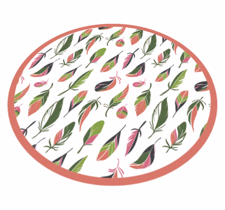 Elegantno perje vinil prostirka - TenStickers