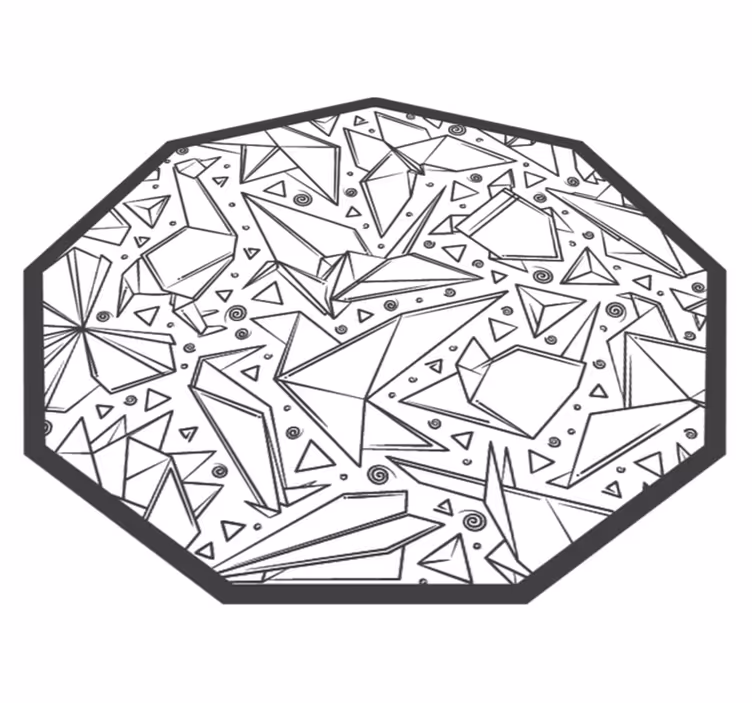 Origami oblik moderni vinil prostirka - TenStickers