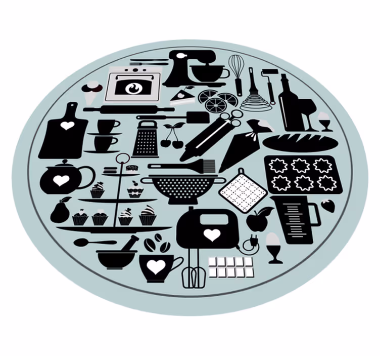 Kuhinjski elementi moderni tepih - TenStickers