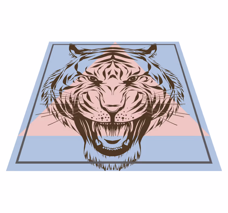 Vinil podovi životinja stilizirani portret tigra - TenStickers