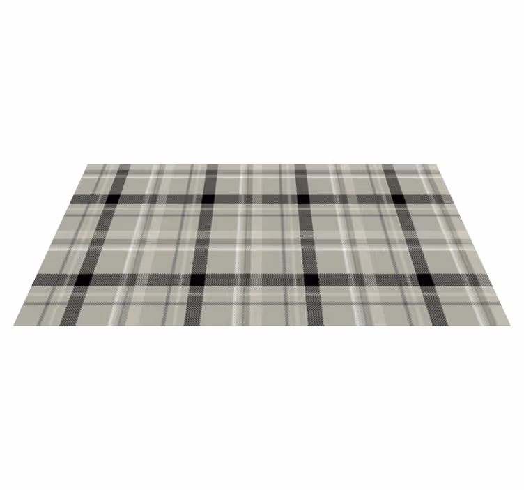Crno-bijeli tartan pločica vinil tepih - TenStickers