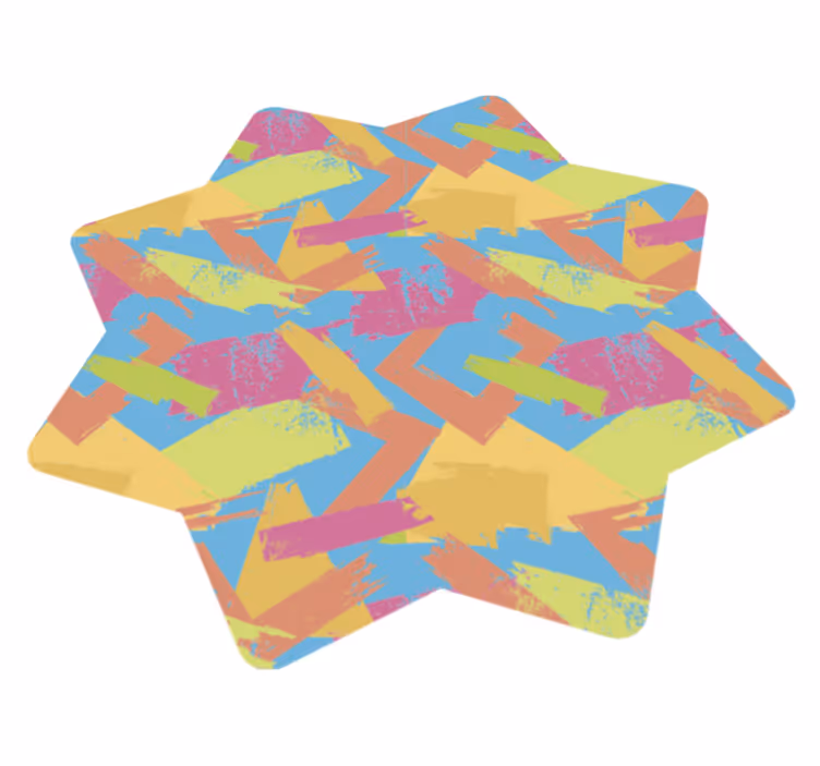 Vinil podovi geometrijski šarene apstraktne oblike - TenStickers