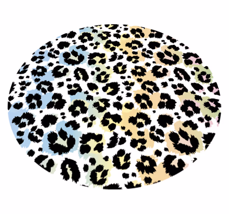 Višebojni leopard vinil tepih životinjski print - TenStickers