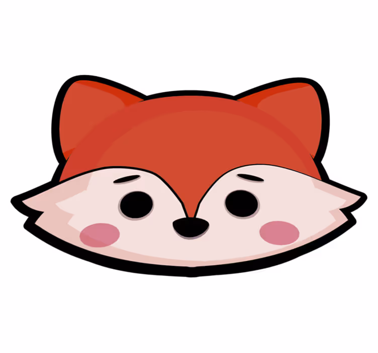 Vinil tepih fox head dječji životinjski tepih - TenStickers