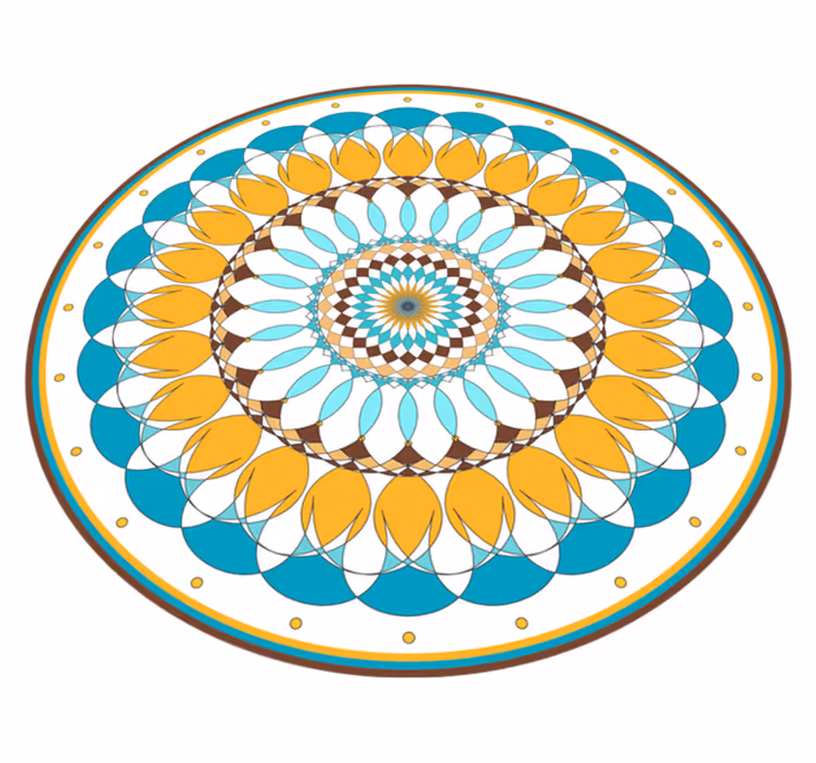 Okrugli mandala vinil tepih - TenStickers