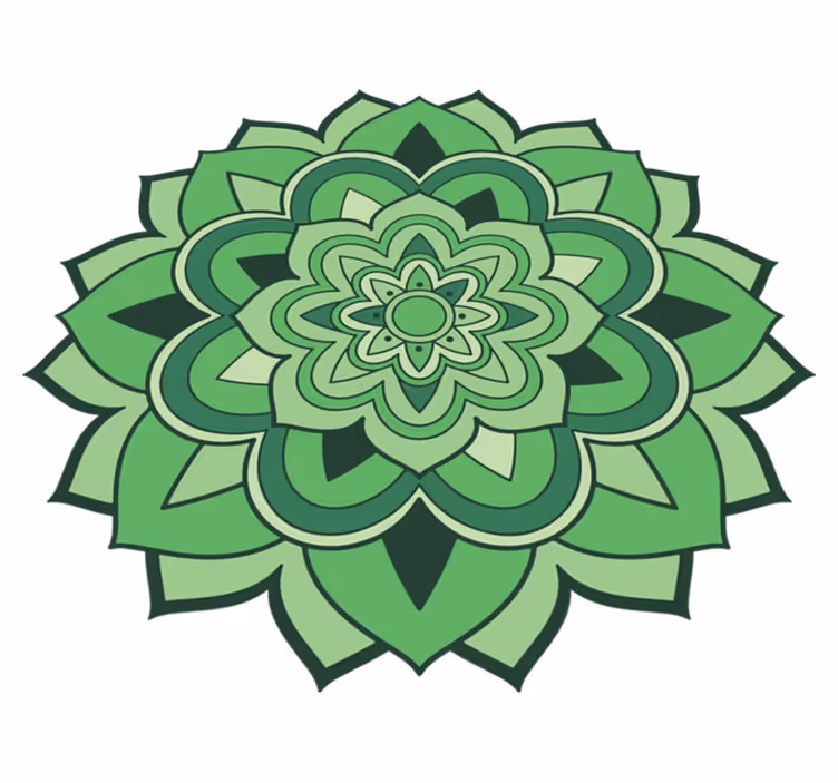 Vinil podovi mandala amblem zelene mandale - TenStickers