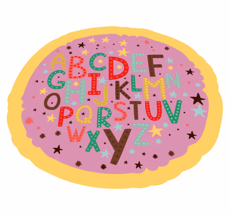 šareni abecedni vinil tepih - TenStickers