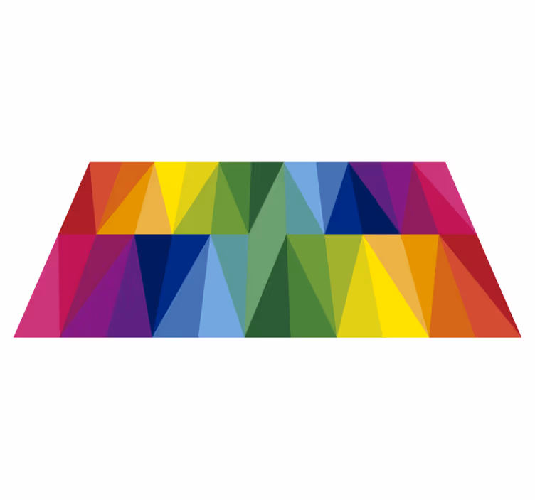 Vinil podovi geometrijski šareni trokutasti niz - TenStickers