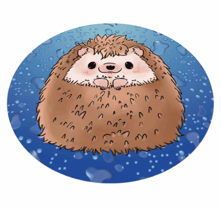 Preslatki jež životinjski vinil tepih - TenStickers