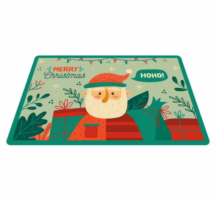 Crtić santa božićni vinil tepih - TenStickers