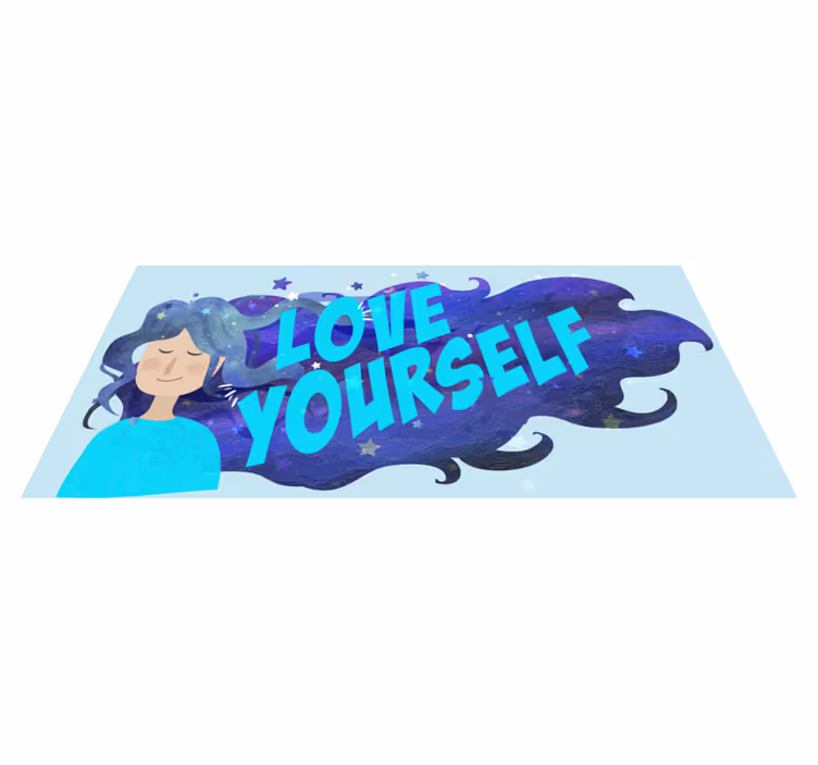 Vinilne prostirke s frazama volite sebe ilustracija - TenStickers