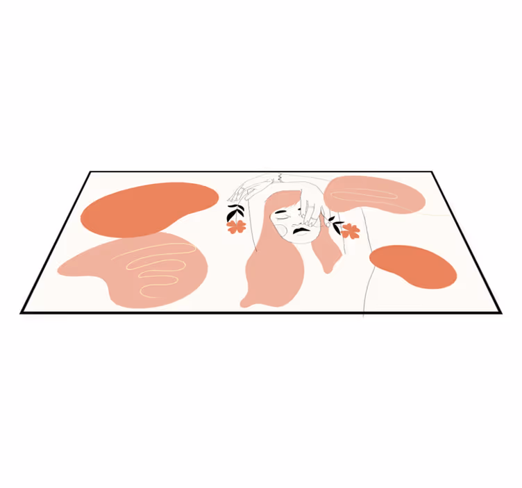 Vinil podovi minimalistički apstraktna umjetnost lica - TenStickers