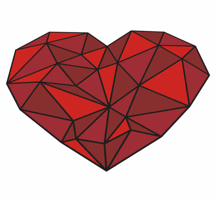 Geometrijsko srce geometrijske prostirke - TenStickers