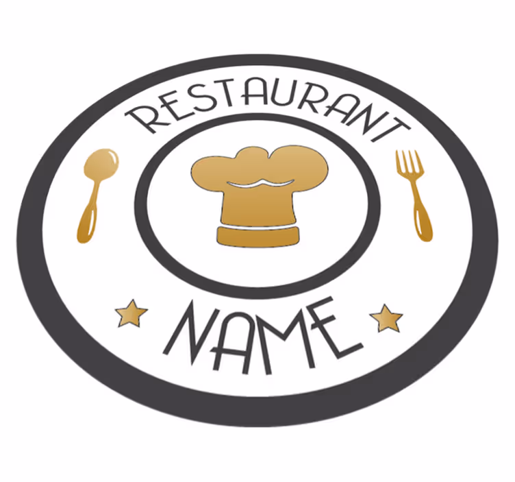 Personalizirani naziv restorana vinil prostirka - TenStickers