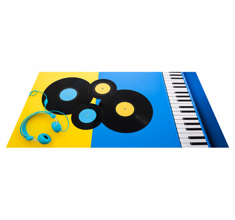 Klavir i snima savremeni vinil tepih - TenStickers