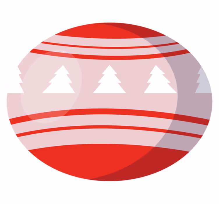 Crveno obojena kuglica za božićno drvce - TenStickers