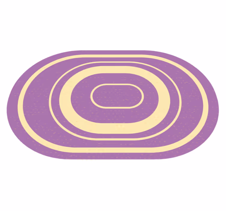 Ljubičasti ovalni minimalni vinil tepih - TenStickers