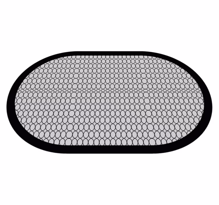Sivi ovalni minimalni vinil tepih - TenStickers