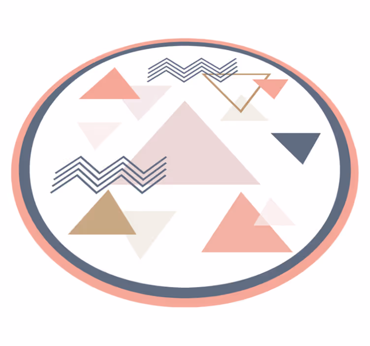 Ružičasti trokuti geometrijski sagovi - TenStickers