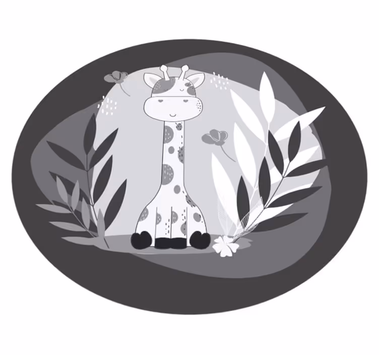Slatka beba žirafa životinjski tepih - TenStickers