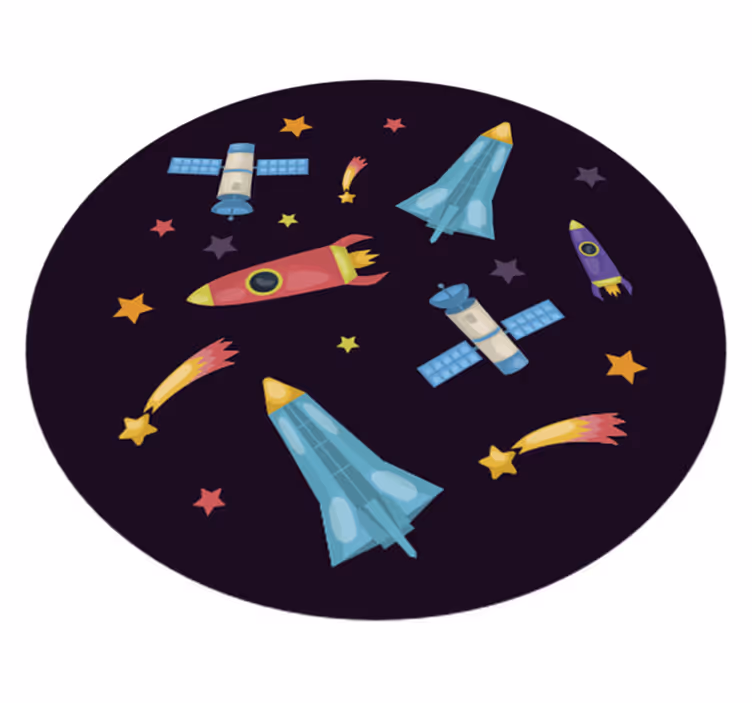 Svemirske rakete planeti djeca vinil prostirka - TenStickers