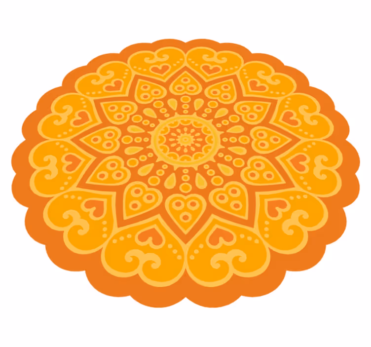 Vinil podovi mandala naglasak na podu mandale - TenStickers