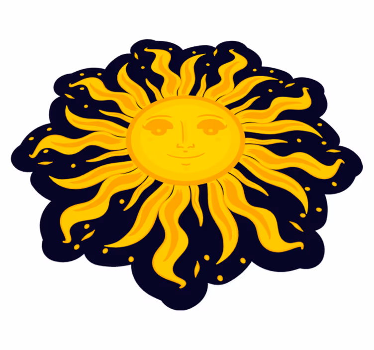 Boho sun etnički vinil prostirka - TenStickers