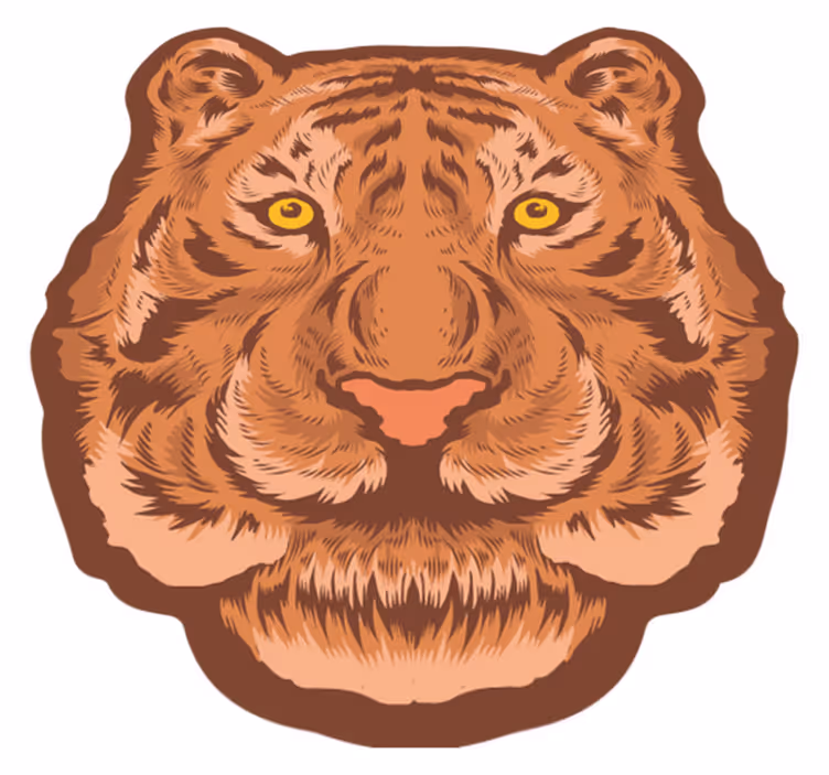Vinil podovi životinja prikaz lica tigra - TenStickers