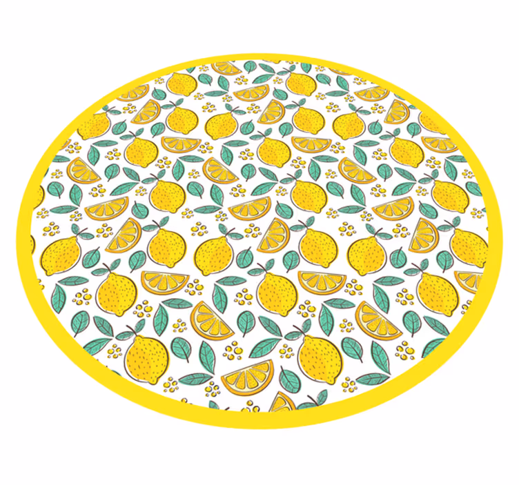 Vinil podovi cvijeće i biljke dizajn s uzorkom citrusa - TenStickers