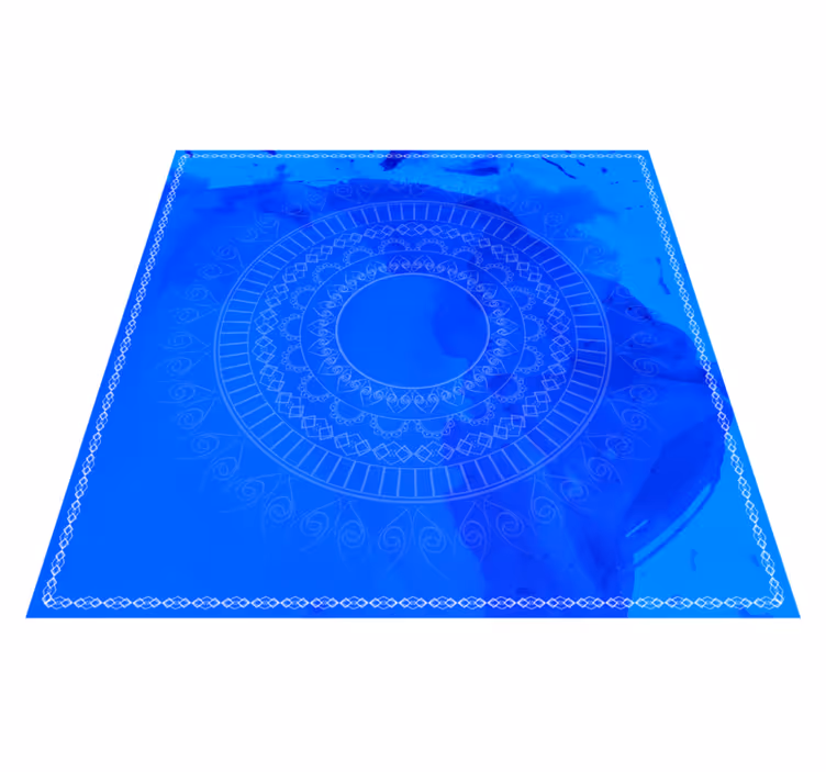 Mandala plava svjetla mandala vinil tepih - TenStickers