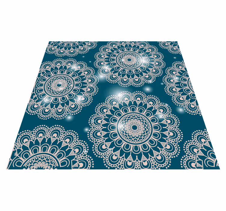 Vinil podovi mandala plavi čarobni uzorak - TenStickers