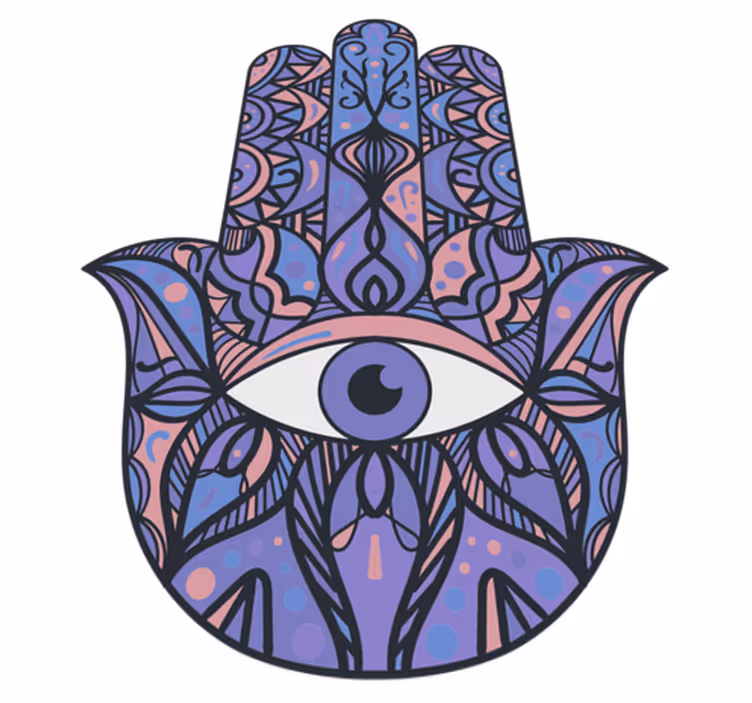 Vinil podovi mandala motiv ruke hamsa - TenStickers