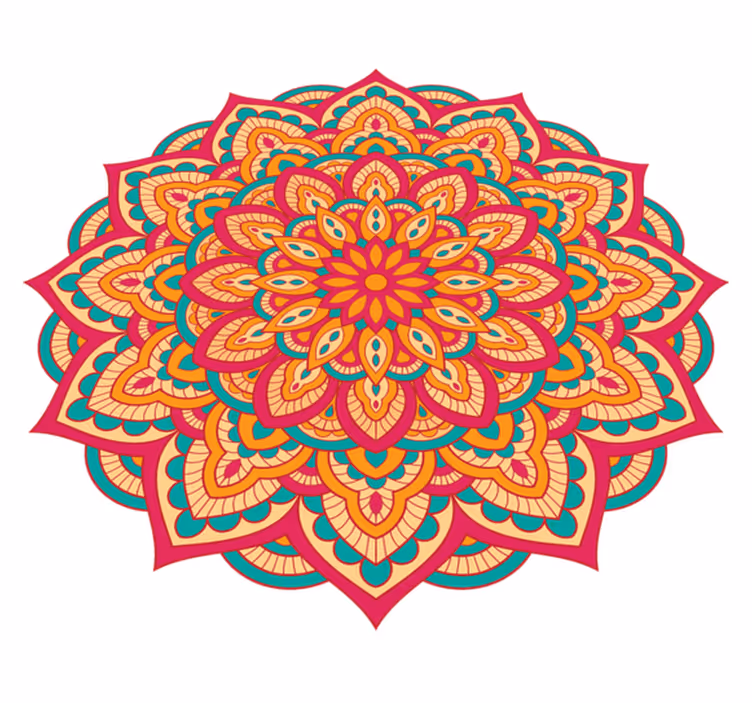 šarene mandale mandala vinil prostirka - TenStickers