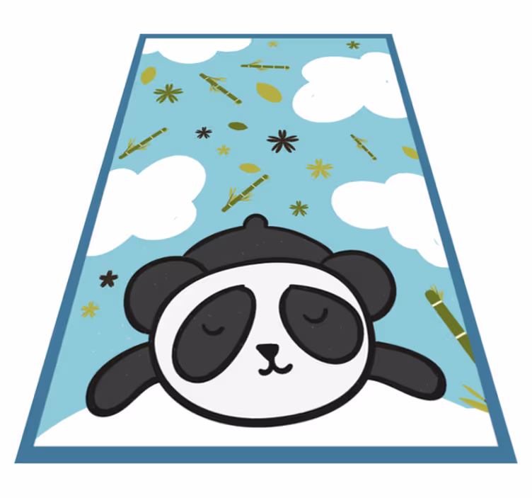 Preslatka panda i ostavlja životinjski tepih - TenStickers