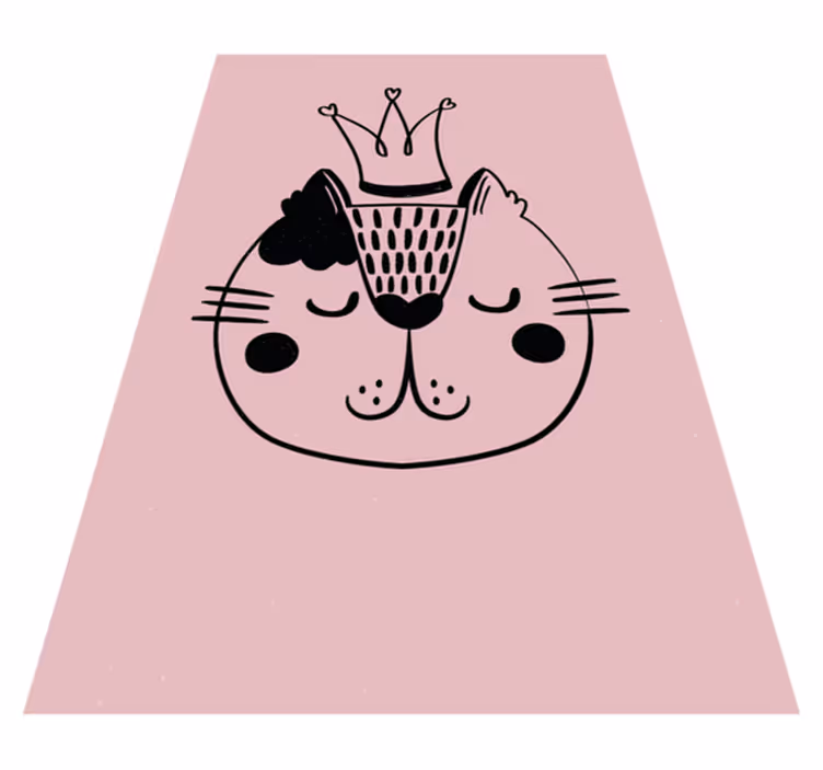 Vinil podovi životinja ilustracija okrunjene mačke - TenStickers