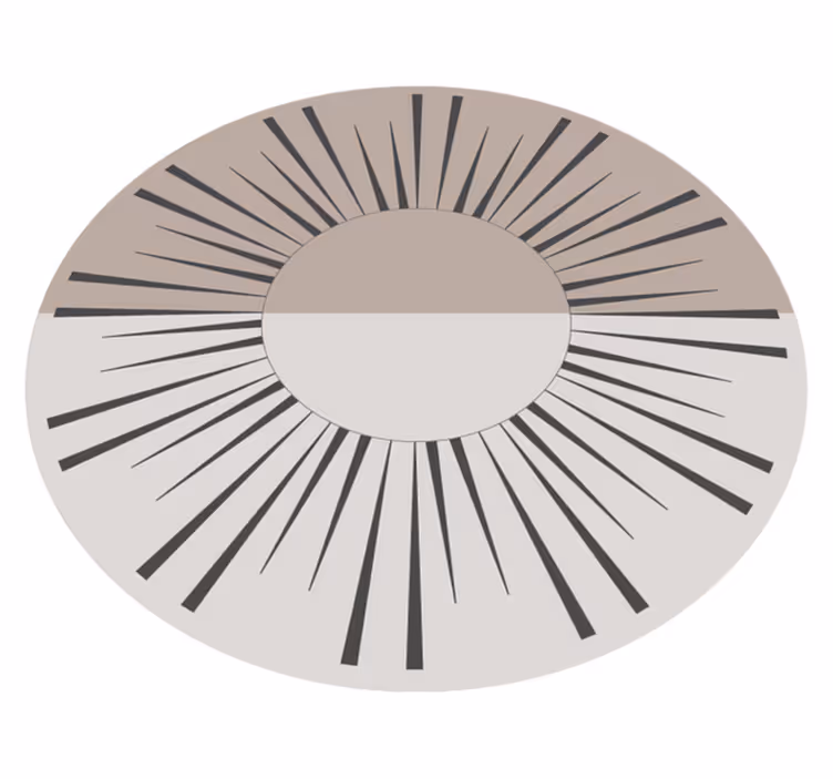 Vinil podovi prugasta kružni dizajn sunburst-a - TenStickers