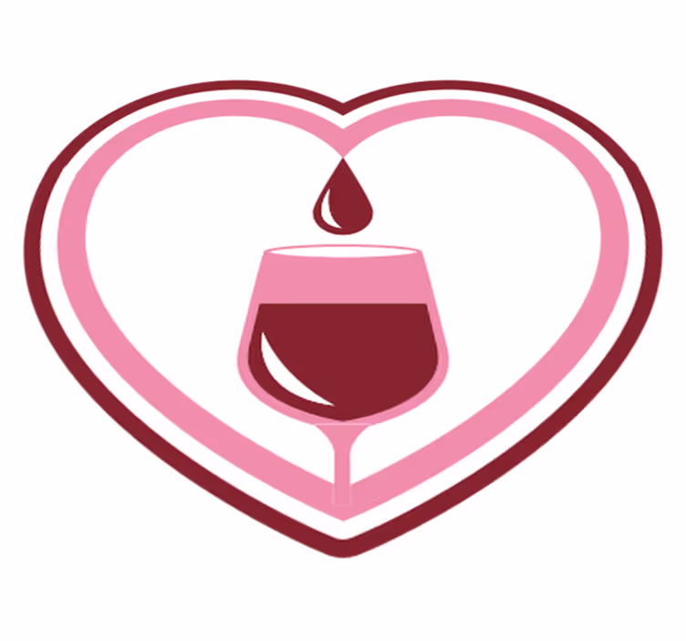 Vino srce kuhinja vinil prostirka - TenStickers