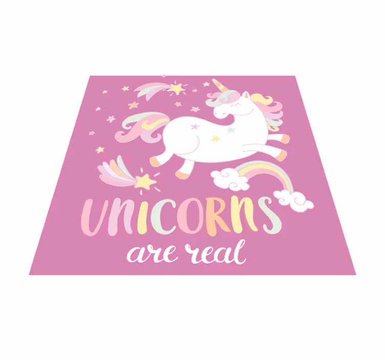 Jednorozi su stvarni sa životinjskim tepihom jednoroga - TenStickers