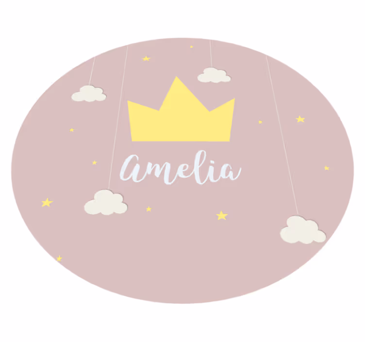 Prilagodljiva vinil prostirka za krunu princeze - TenStickers