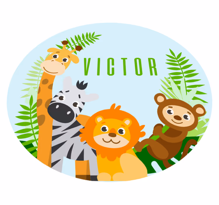 Prilagodljive životinje personalizirana prostirka - TenStickers