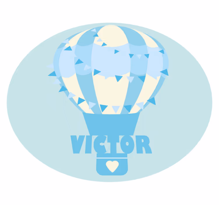Vinil podovi s imenima prilagodljivi balon - TenStickers