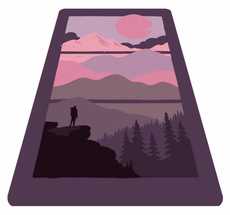 Vinil podovi priroda silueta divljine - TenStickers