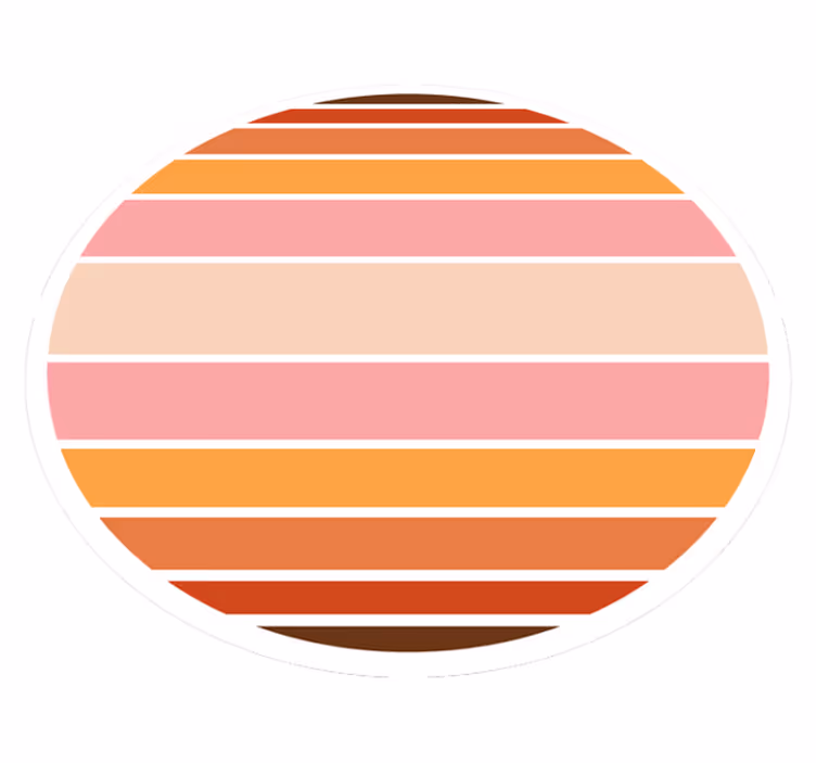 Geometrijski vinil tepisi 70-ih sunčevih krugova - TenStickers
