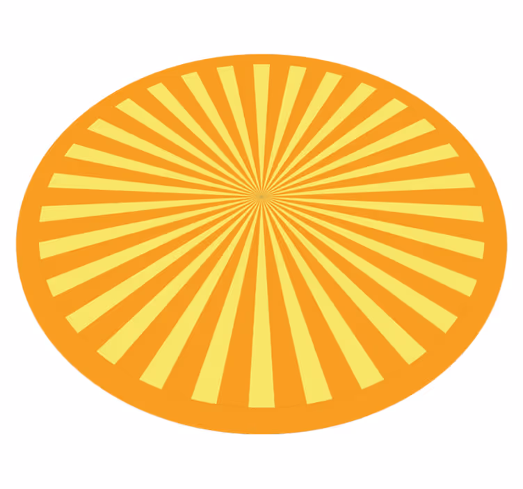 Vinil podovi prugasta sunburst kružni niz - TenStickers